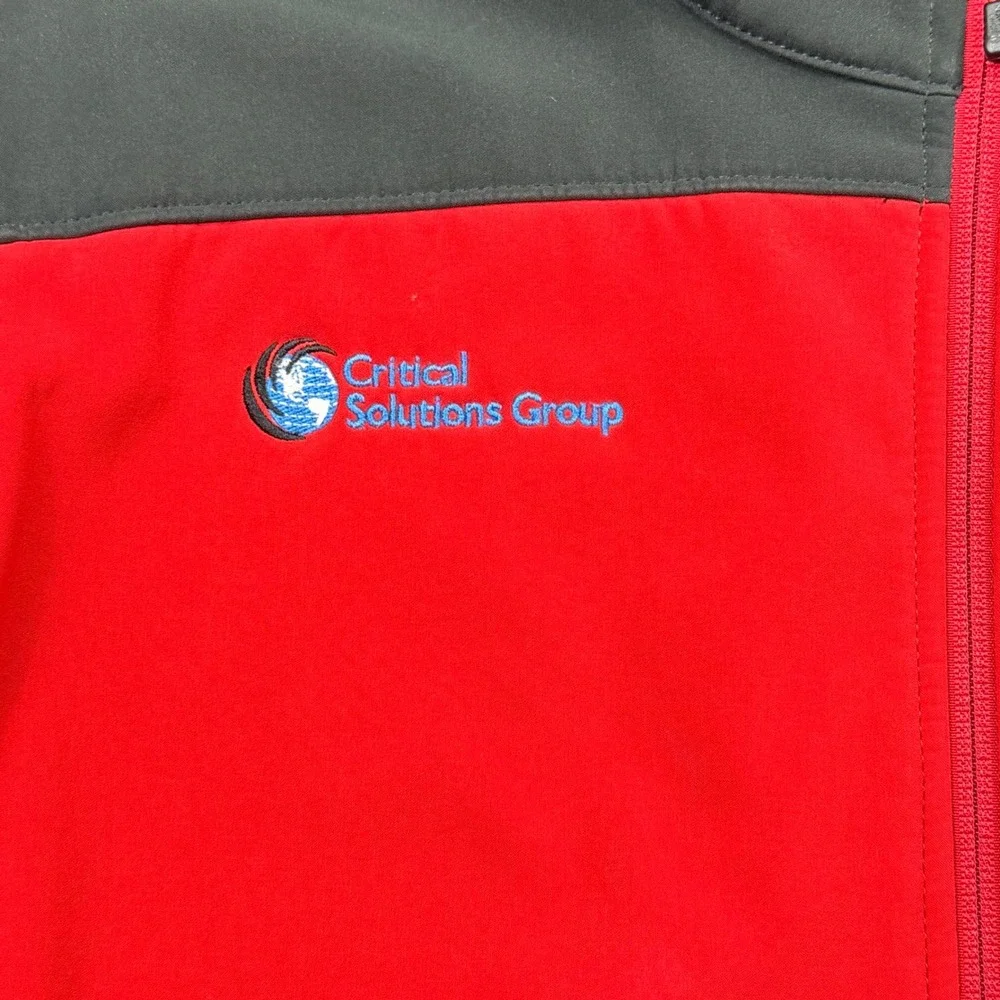 The North Face Mens Apex Bionic Softshell Jacket Red Black Full Zip Large